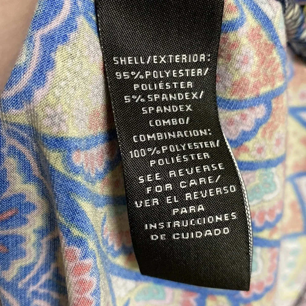 DRESS MSK WOMEN MULTI COLORED BOHO DRESS BELLE SLEEVES SIZE 1X - Picture 5 of 7